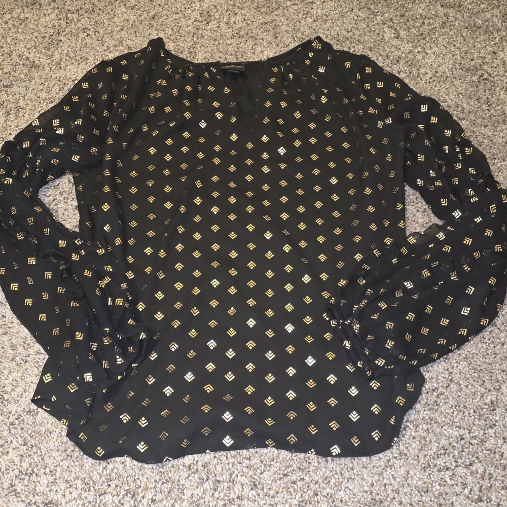 Worthington Black Top with Gold Accents